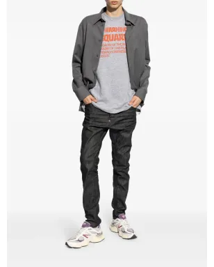 DSQUARED2 スローガンプリント コットンTシャツ - グレー - サムネイル2
