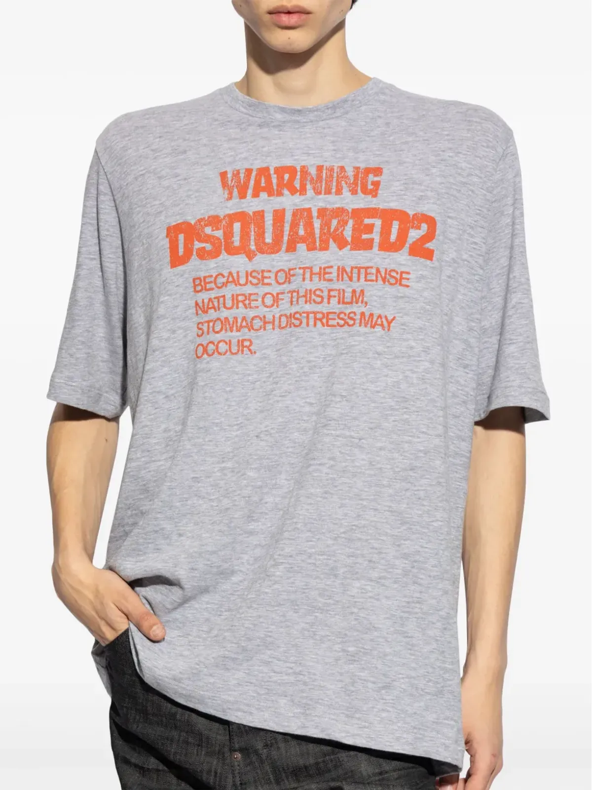 DSQUARED2 スローガンプリント コットンTシャツ - グレー - 画像3