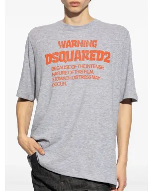 DSQUARED2 スローガンプリント コットンTシャツ - グレー - サムネイル3