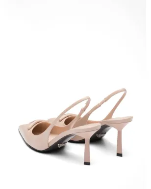 Prada ブラッシュドレザー スリングバックパンプス - サムネイル3