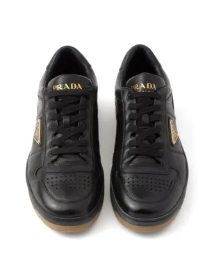 Prada ダウンタウン レザー スニーカー - ブラック - サムネイル4