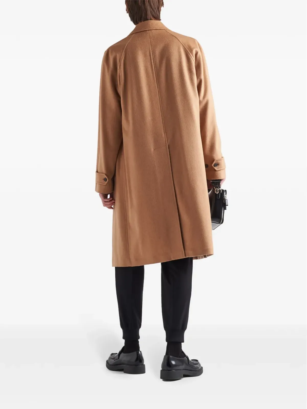 Prada ブラウンのシングルブレストコート - 画像3