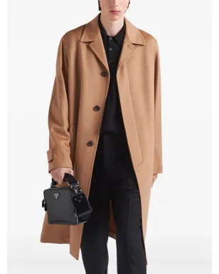 Prada ブラウンのシングルブレストコート - サムネイル4