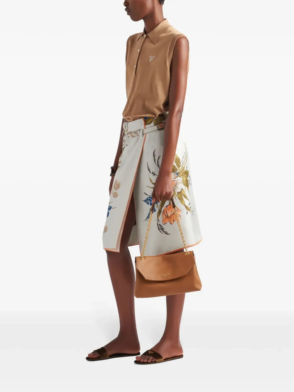 Prada ミディアム Doux ショルダーバッグ - ブラウン - 画像2