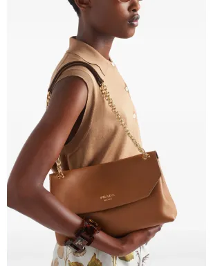 Prada ミディアム Doux ショルダーバッグ - ブラウン - サムネイル3