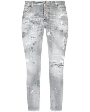 DSQUARED2 ロゴパッチ コットン混紡ジーンズ - サムネイル1