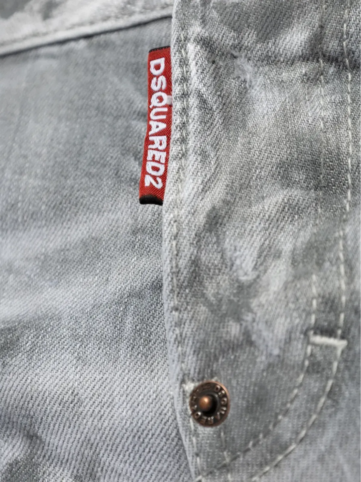 DSQUARED2 ロゴパッチ コットン混紡ジーンズ - 画像5