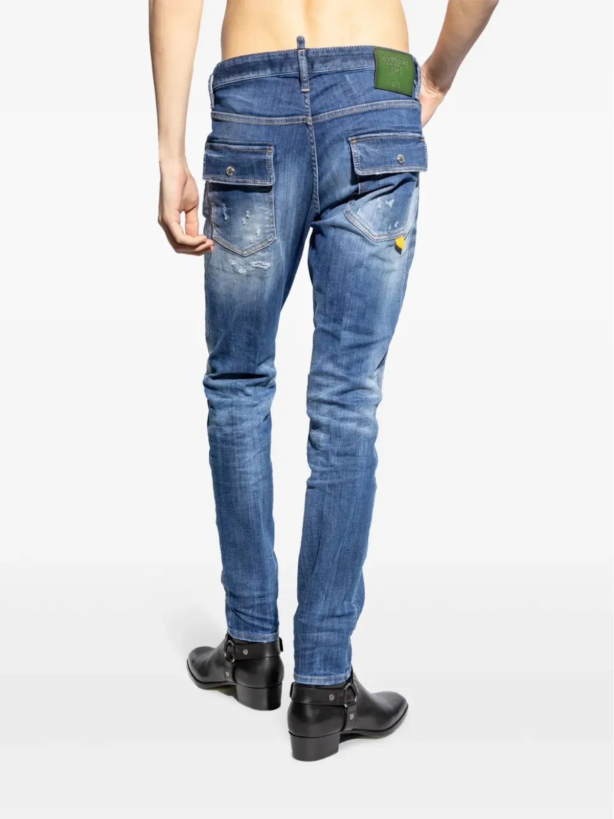 DSQUARED2 ダメージ加工 レギュラーフィットジーンズ - ブルー - 画像4