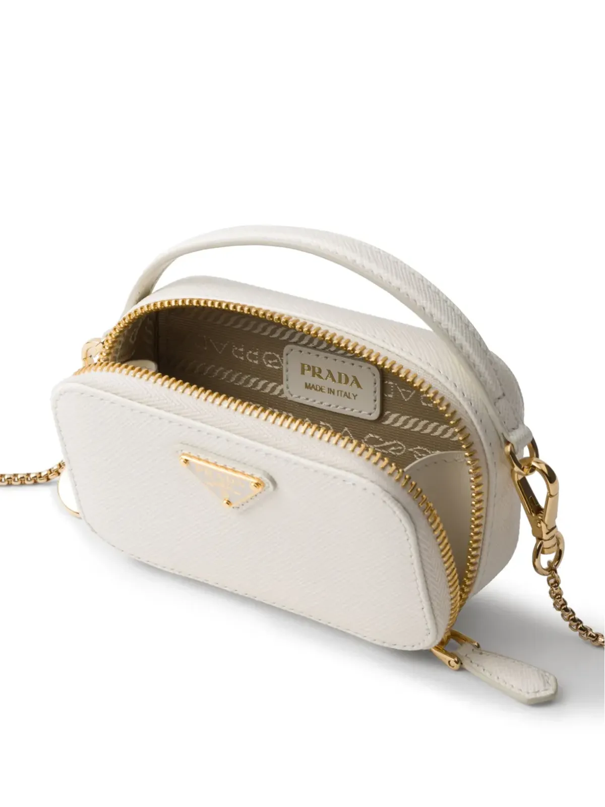 Prada サフィアーノレザー ミニバッグ - ホワイト - 画像5