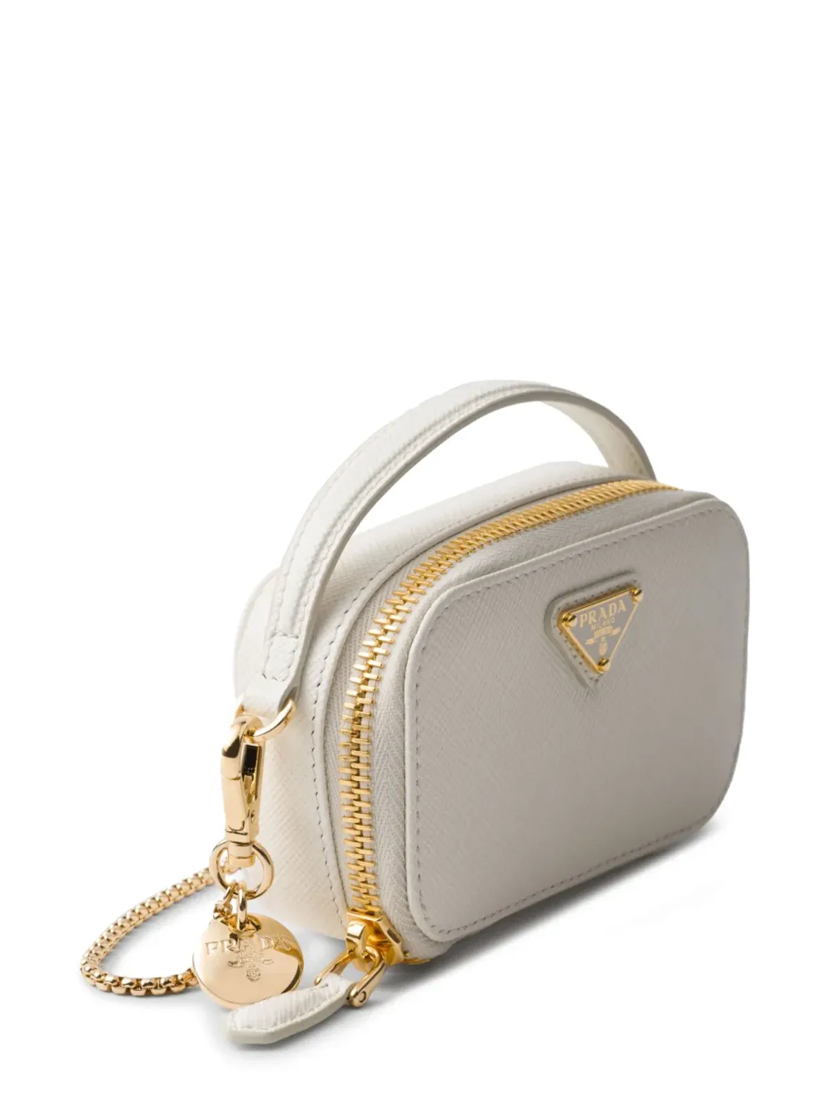 Prada サフィアーノレザー ミニバッグ - ホワイト - 画像4