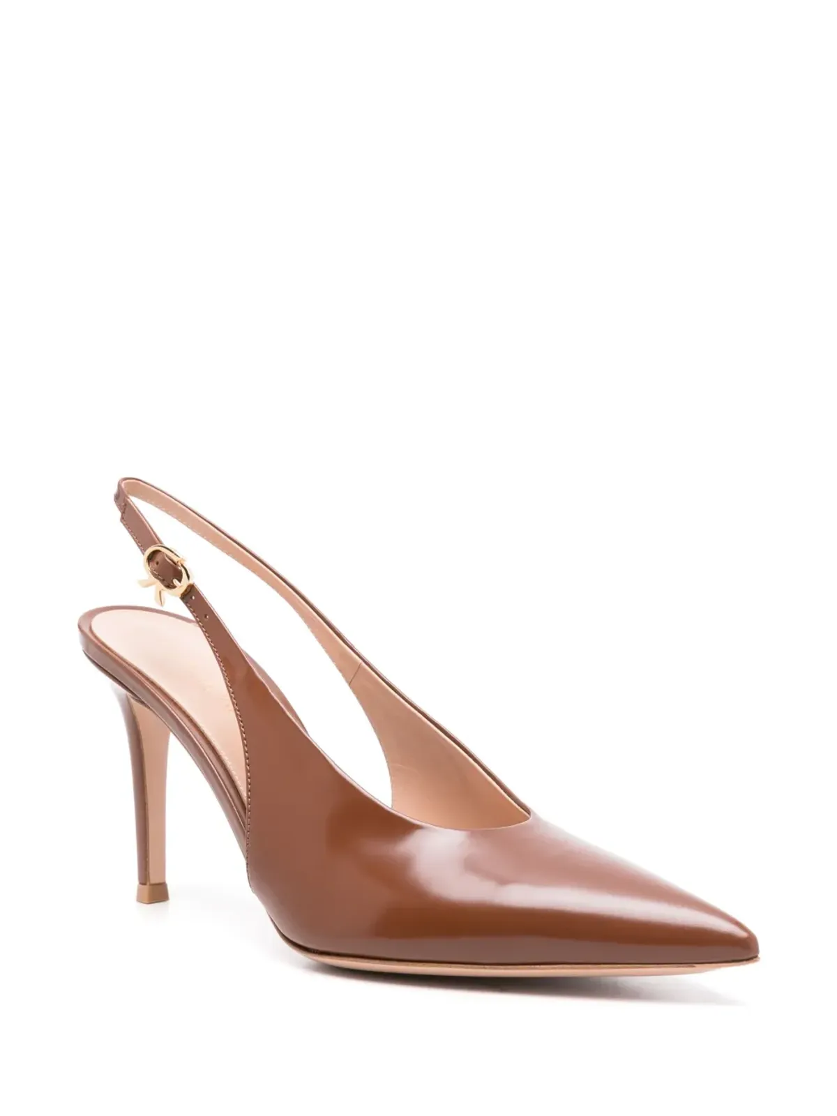 Gianvito Rossi Robbie スリングバックパンプス - ブラウン - 画像2