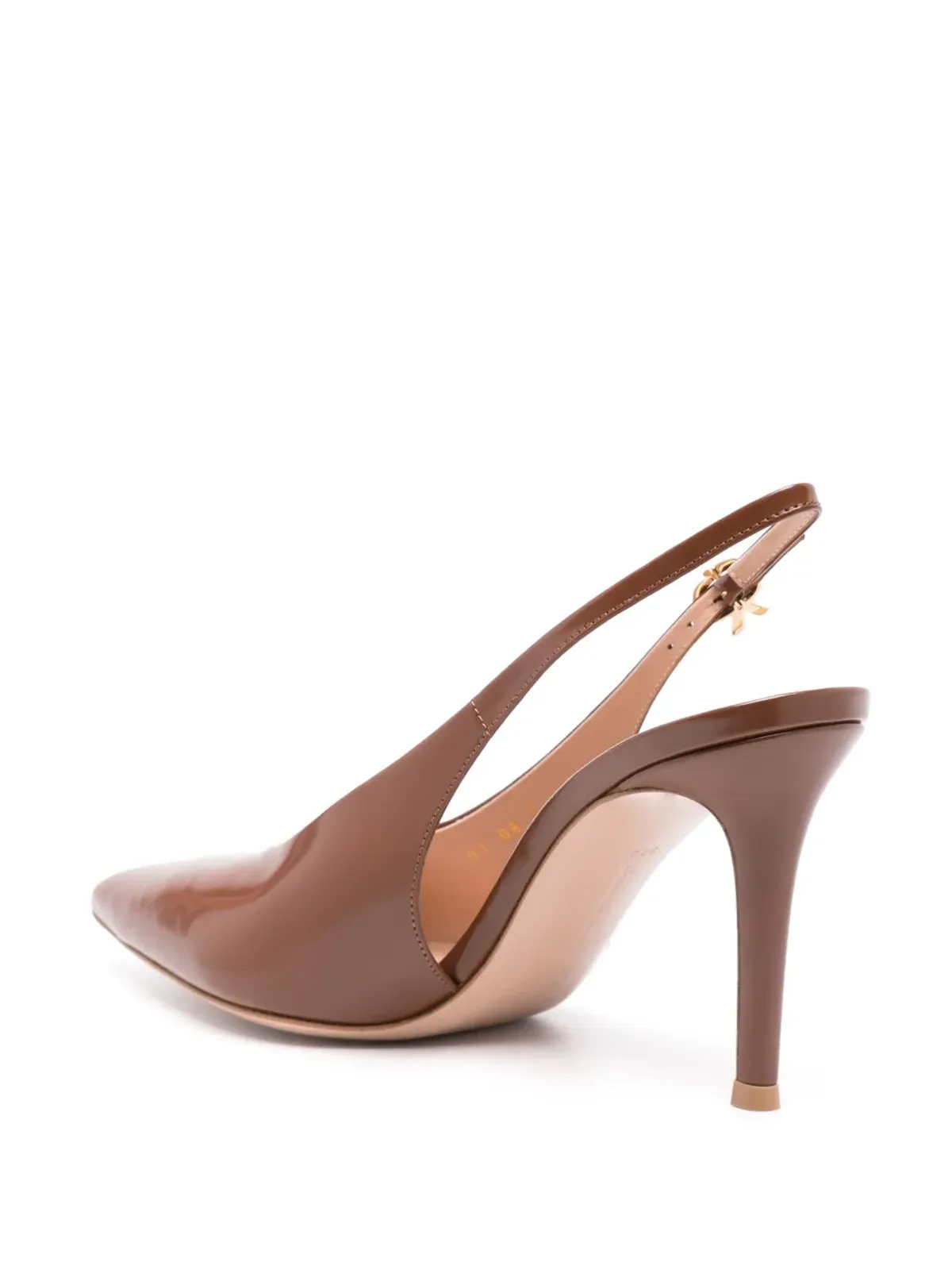 Gianvito Rossi Robbie スリングバックパンプス - ブラウン - 画像3