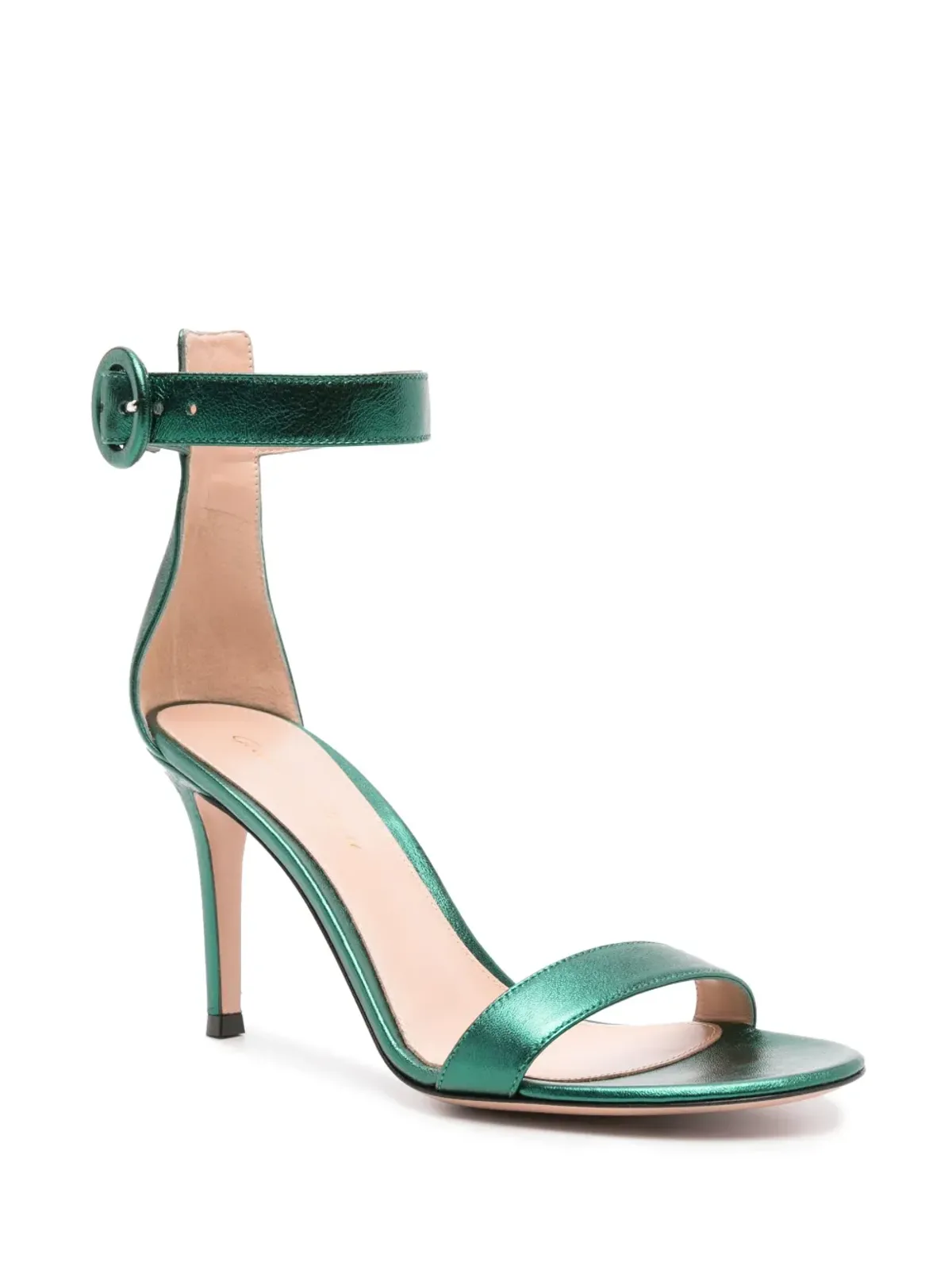 Gianvito Rossi ポルトフィーノ 85mm メタリックレザー サンダル - グリーン - 画像2