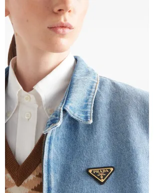 Prada ジップファスナー付きデニムジャケット - サムネイル4
