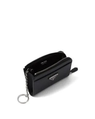 Prada triangle-logo レザー キーチェーン - サムネイル3