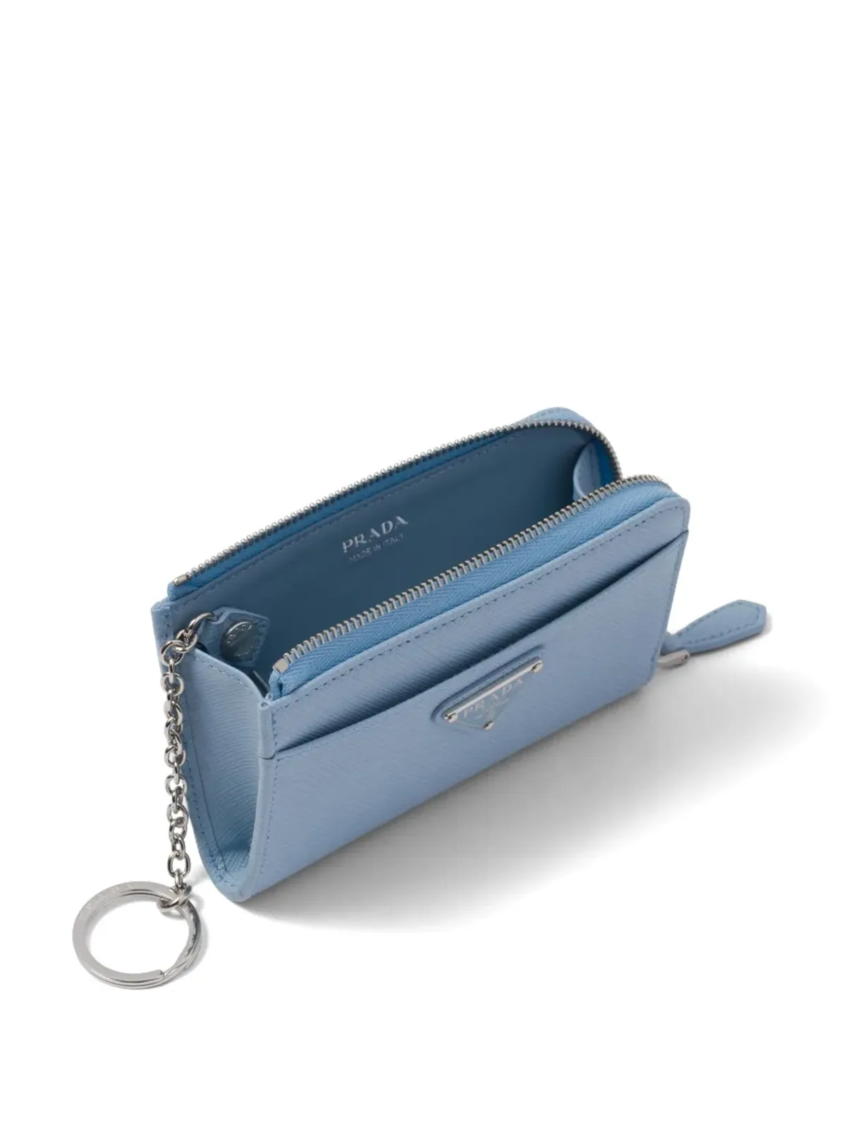 Prada サフィアーノレザー キーチェーン - ブルー - 画像3