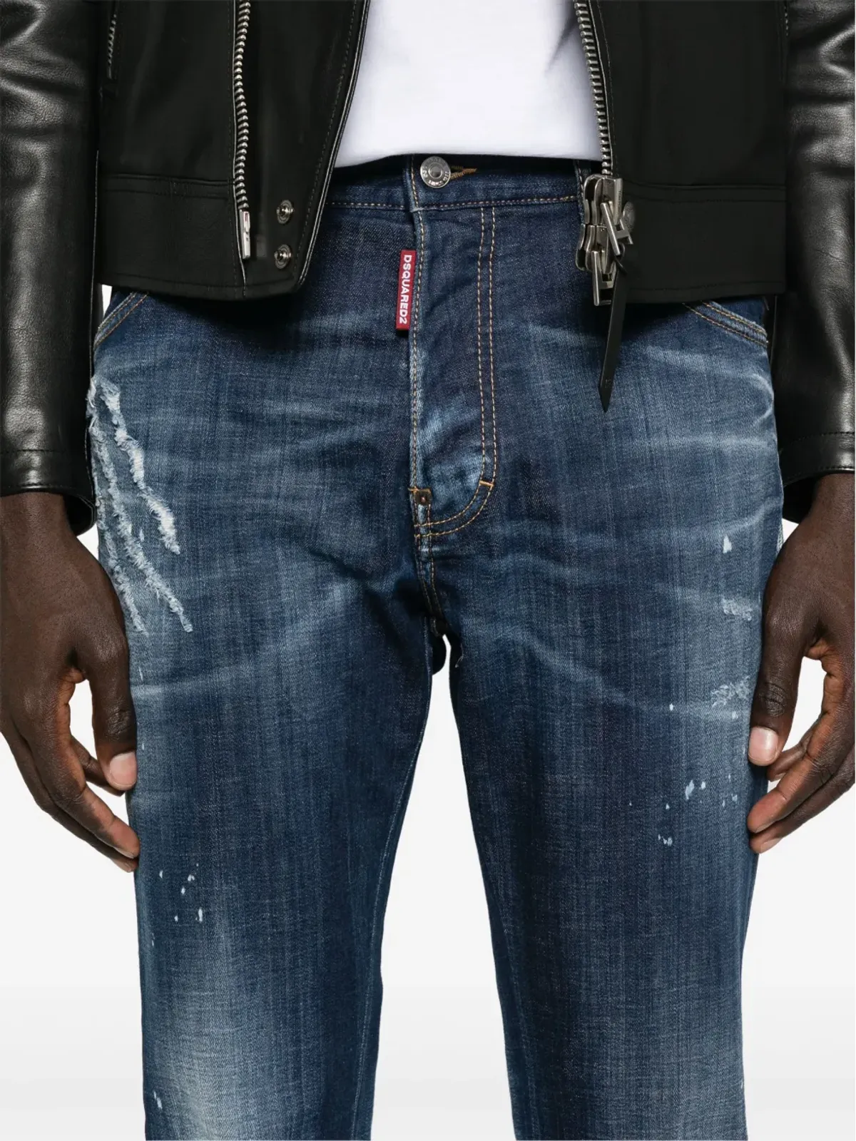 DSQUARED2 クールガイ テーパードジーンズ ブルー - 画像5