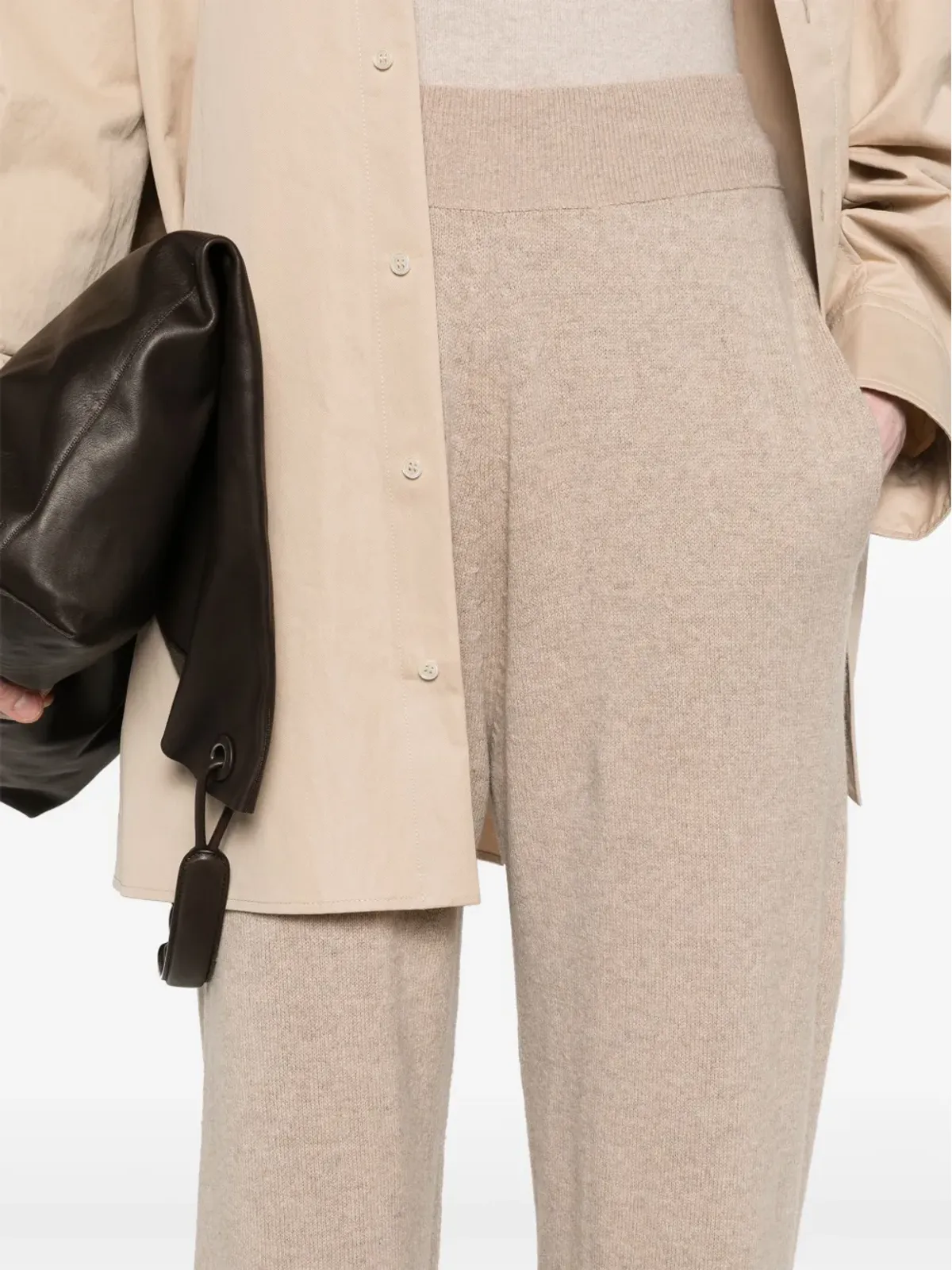 Stella McCartney 再生カシミヤ混ウールのトラックパンツ - 画像5