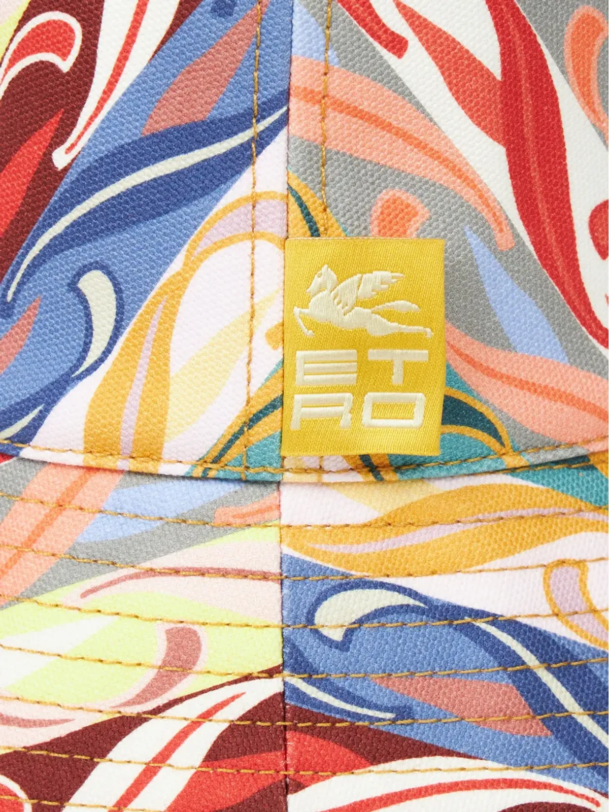 ETRO アブストラクトプリント コットン バケットハット - ホワイト - 画像2