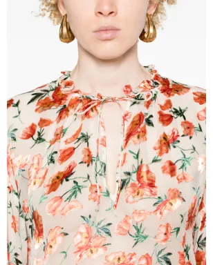 alice + olivia Julius floral-jacquard organza blouse - サムネイル5