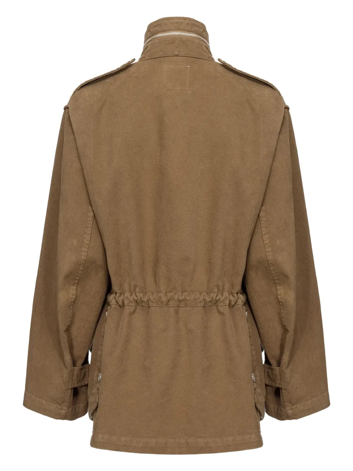 PINKO コットンオーバーシャツ ハイネックジャケット - ブラウン - 画像2