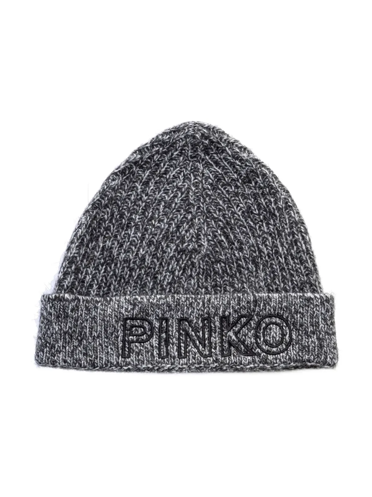 PINKO 刺繍ロゴ ウールビーニー グレー - 画像3
