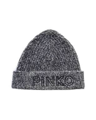 PINKO 刺繍ロゴ ウールビーニー グレー - サムネイル3