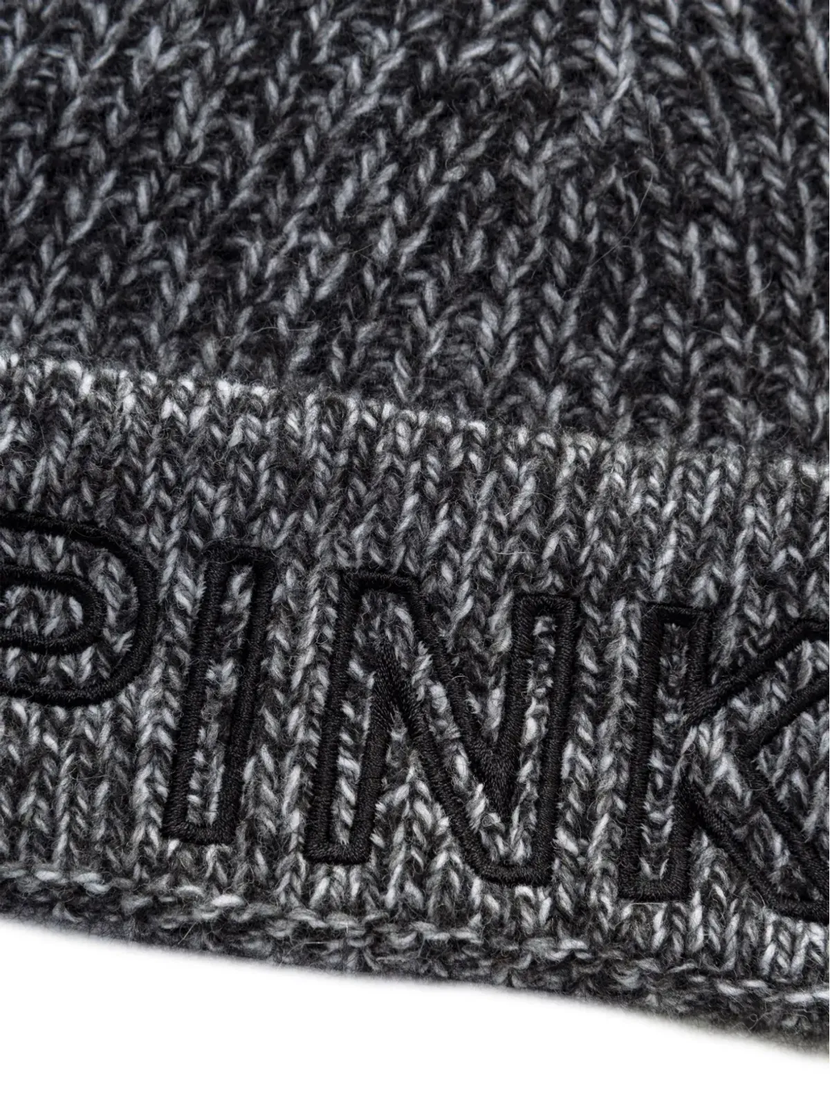 PINKO 刺繍ロゴ ウールビーニー グレー - 画像4