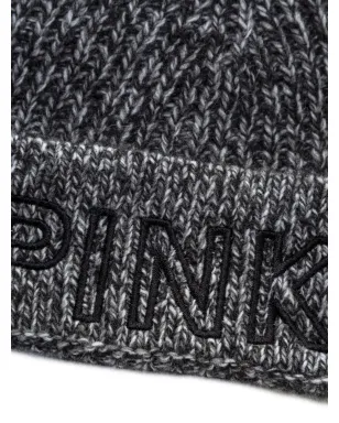 PINKO 刺繍ロゴ ウールビーニー グレー - サムネイル4