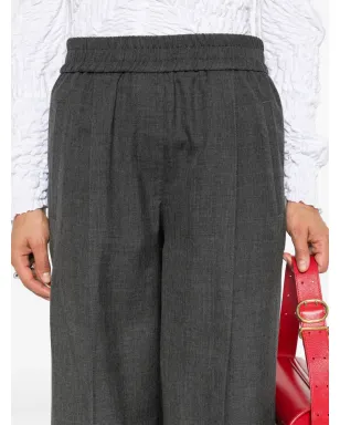 Brunello Cucinelli ヴァージンウール パラッツォパンツ - グレー - サムネイル5