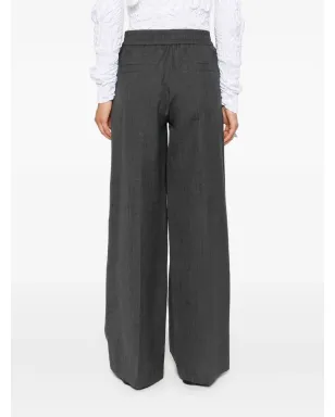Brunello Cucinelli ヴァージンウール パラッツォパンツ - グレー - サムネイル4