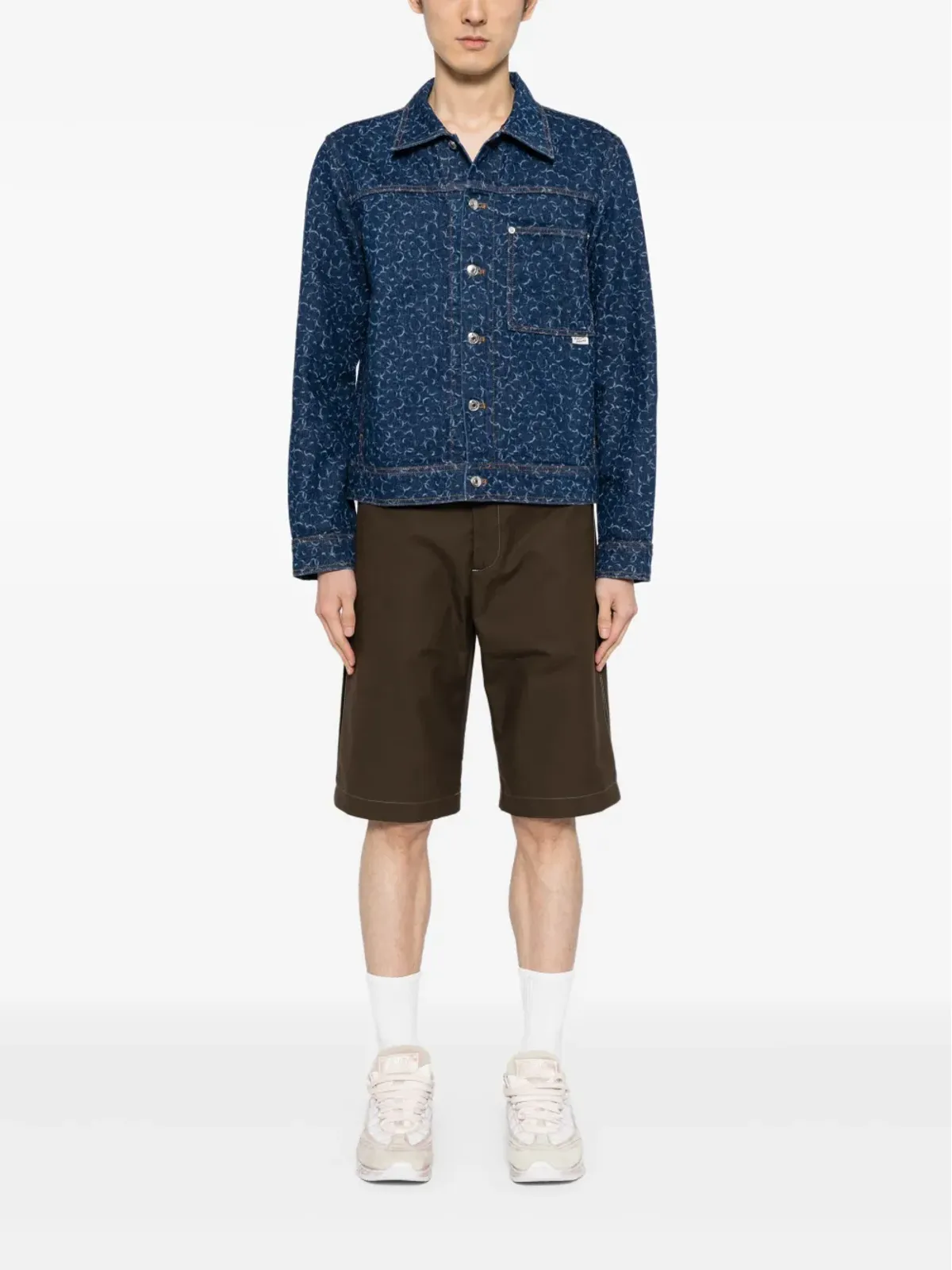 Maison Kitsuné レーザーカットディテール デニムジャケット - ブルー - 画像2