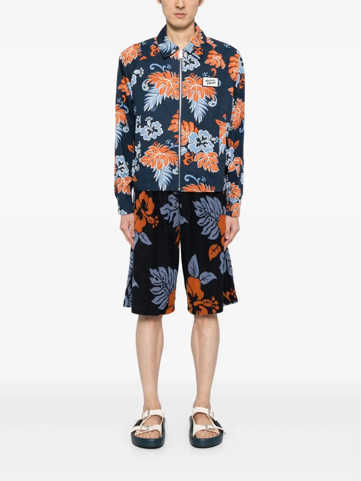 Maison Kitsuné 花柄プリント コットンショーツ - 画像2