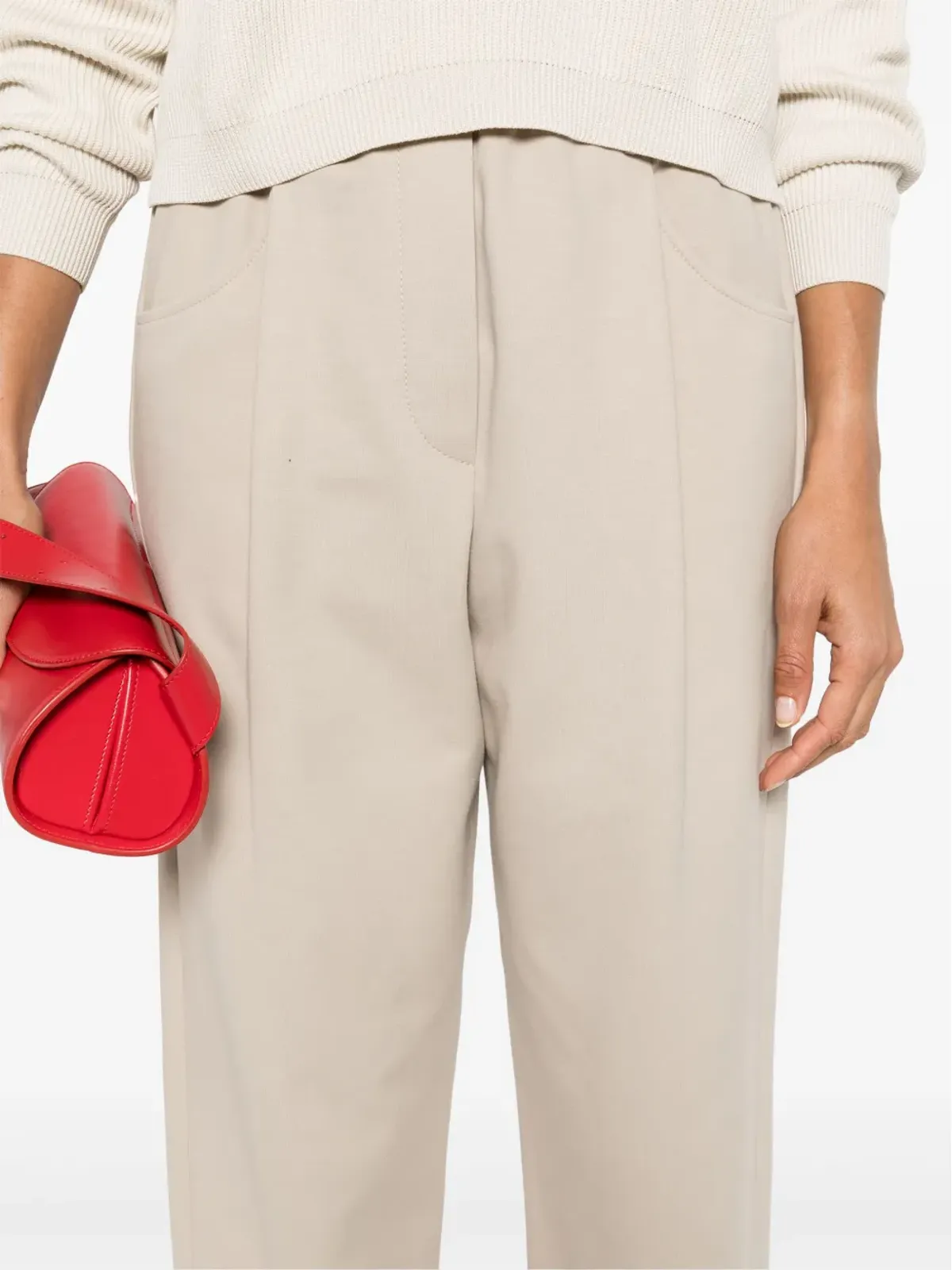 Brunello Cucinelli クロップド テーパード トラックパンツ - 画像5