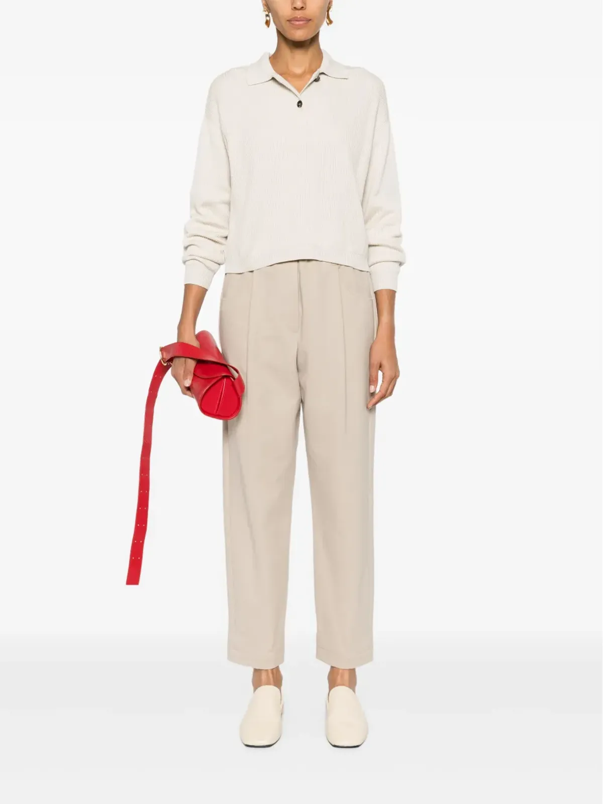 Brunello Cucinelli クロップド テーパード トラックパンツ - 画像2