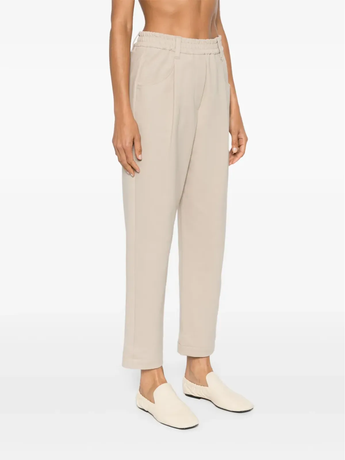 Brunello Cucinelli クロップド テーパード トラックパンツ - 画像3