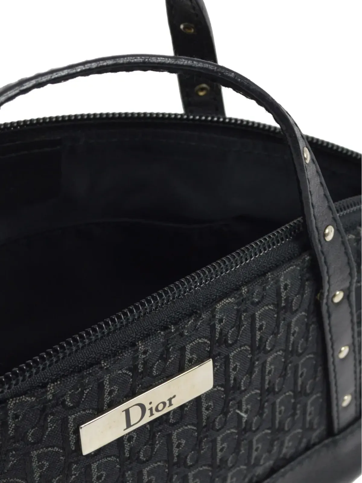 Christian Dior ビンテージ 2003 ストリートシック トロッター ハンドバッグ - ブラック - 画像4