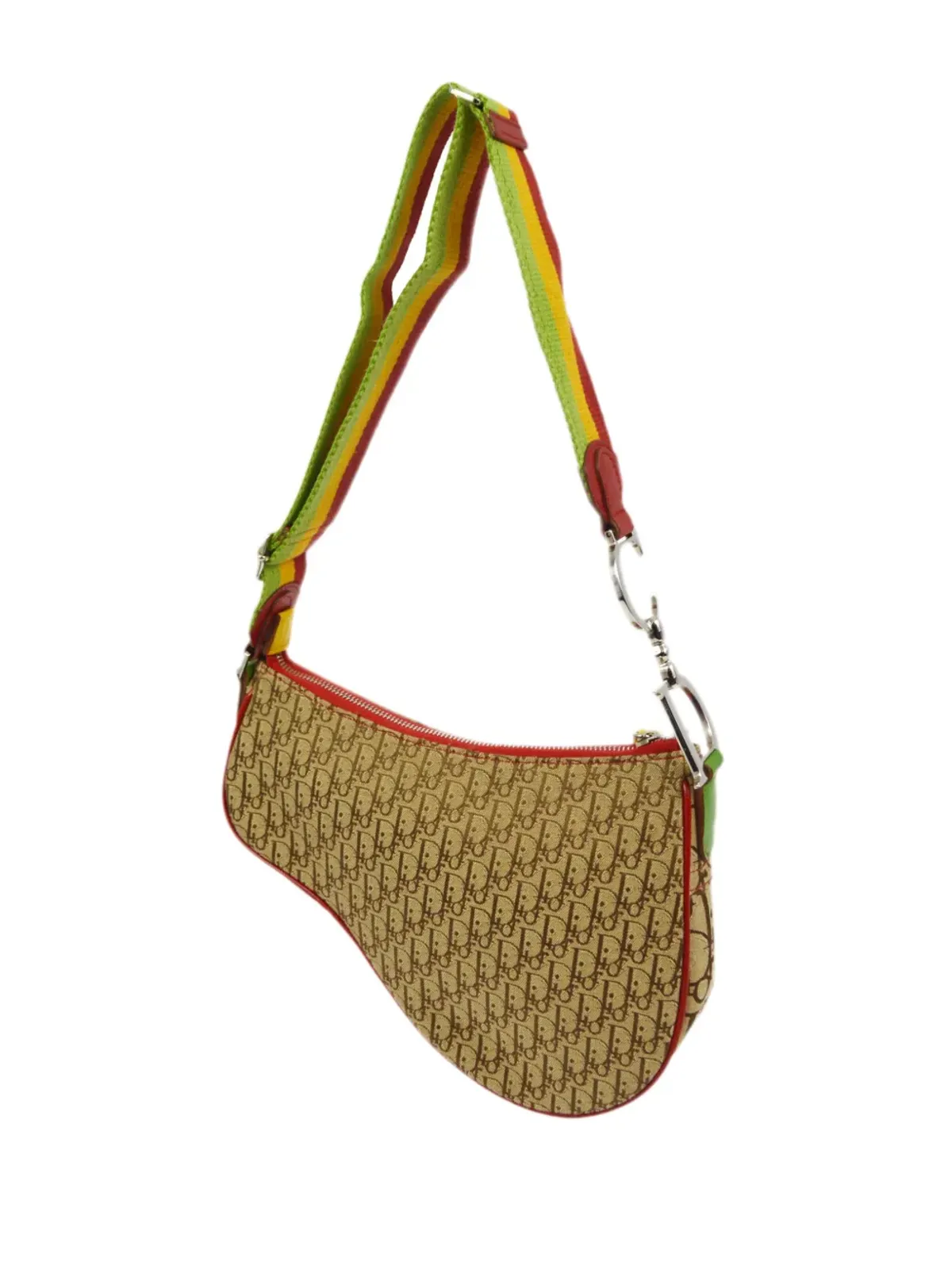 Christian Dior ビンテージ 2004 Rasta Oblique サドルショルダーバッグ - ニュートラル - 画像2