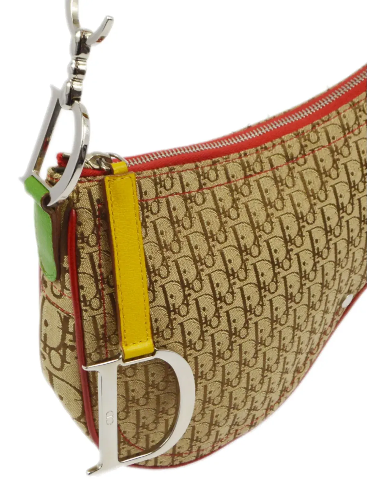 Christian Dior ビンテージ 2004 Rasta Oblique サドルショルダーバッグ - ニュートラル - 画像3