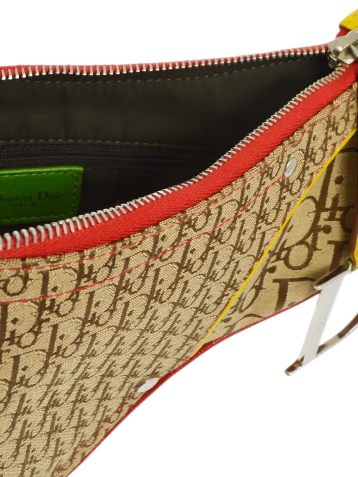Christian Dior ビンテージ 2004 Rasta Oblique サドルショルダーバッグ - ニュートラル - 画像4