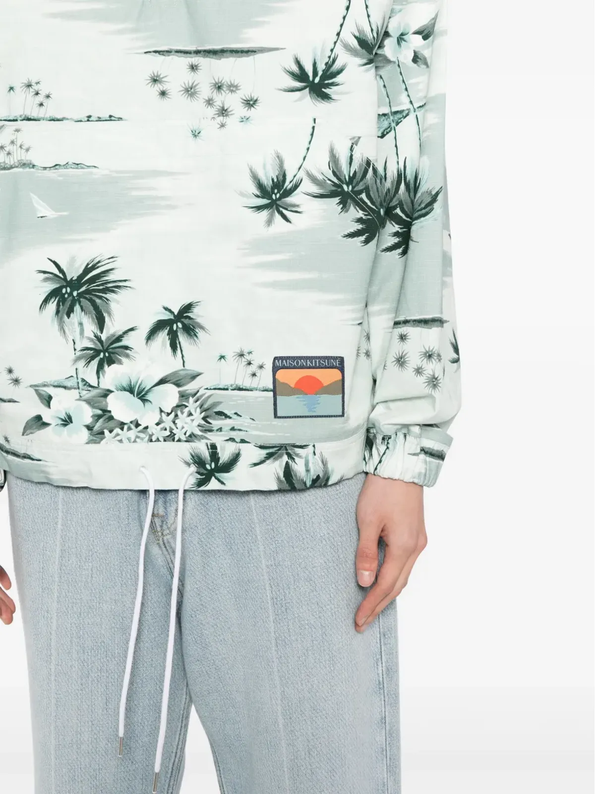 Maison Kitsuné グラフィックプリント コットンジャケット ブルー - 画像5