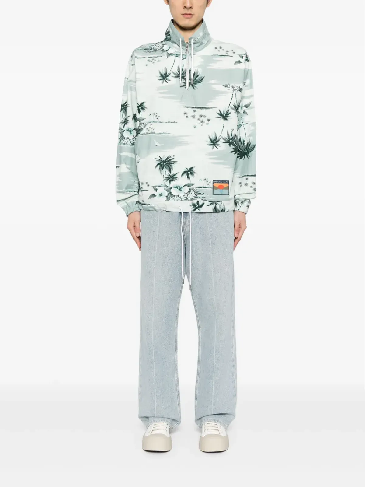 Maison Kitsuné グラフィックプリント コットンジャケット ブルー - 画像2
