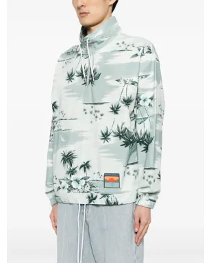 Maison Kitsuné グラフィックプリント コットンジャケット ブルー - サムネイル3