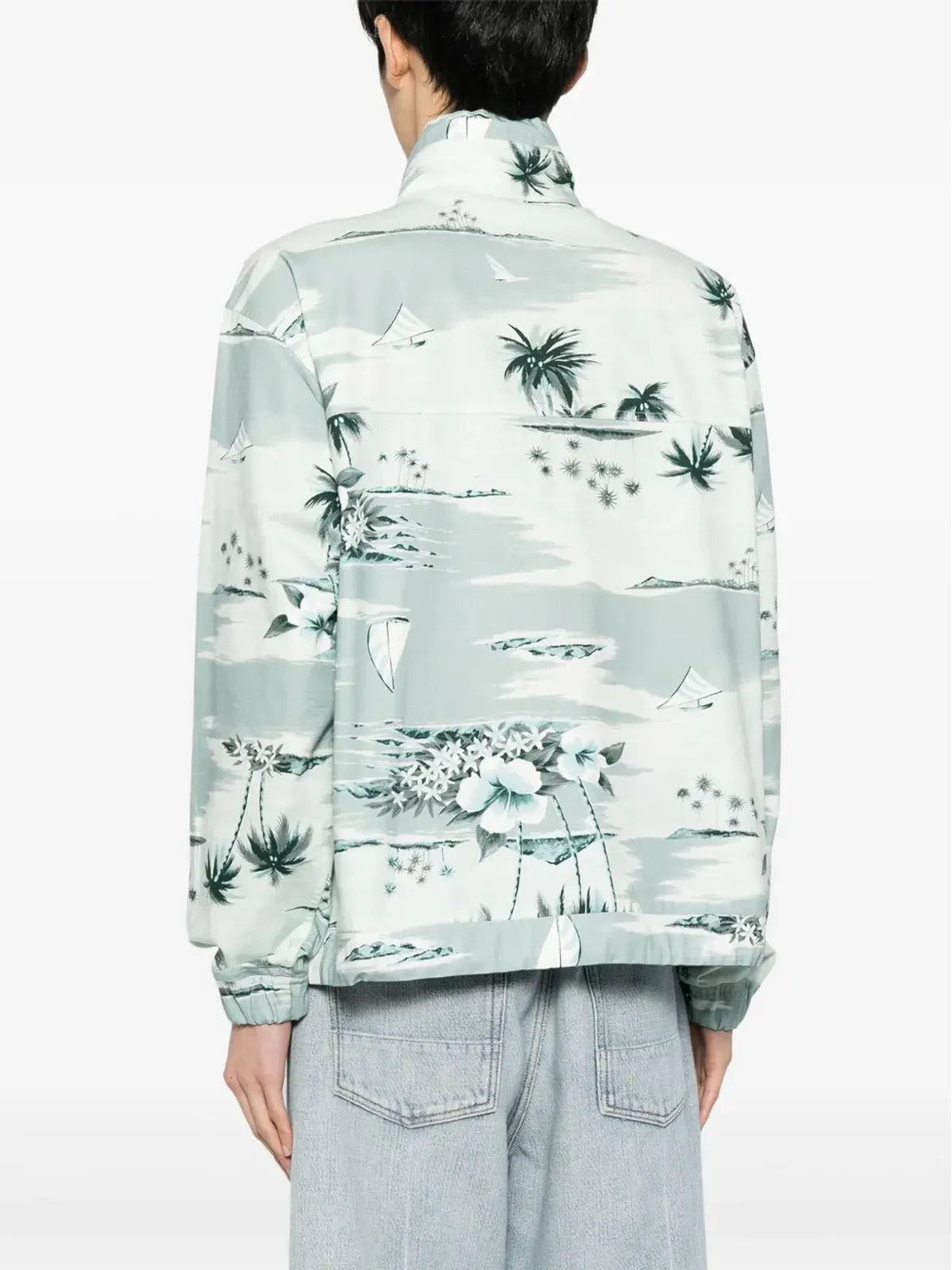 Maison Kitsuné グラフィックプリント コットンジャケット ブルー - 画像4