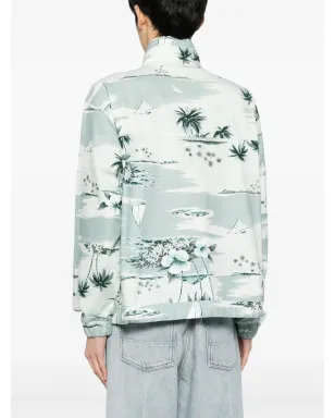 Maison Kitsuné グラフィックプリント コットンジャケット ブルー - サムネイル4
