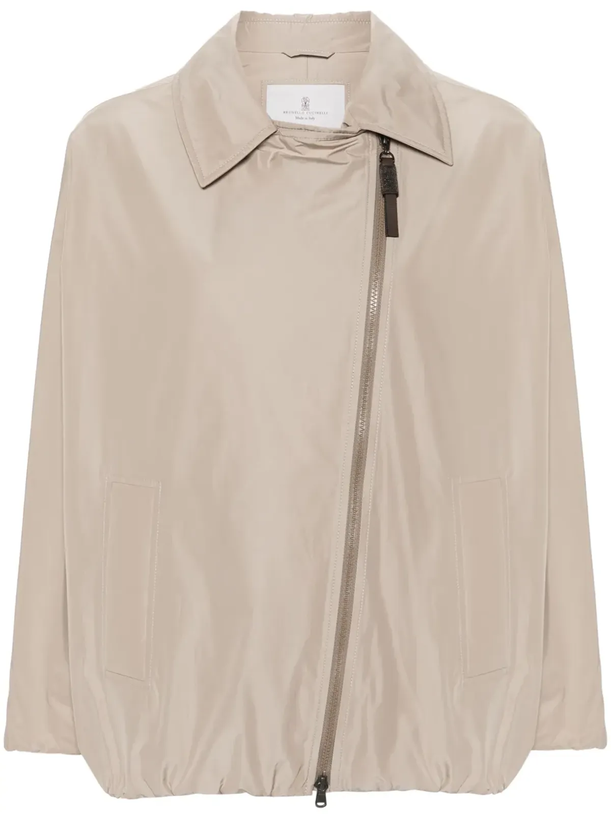 Brunello Cucinelli オフセンターZIP付き中綿ジャケット - 画像1