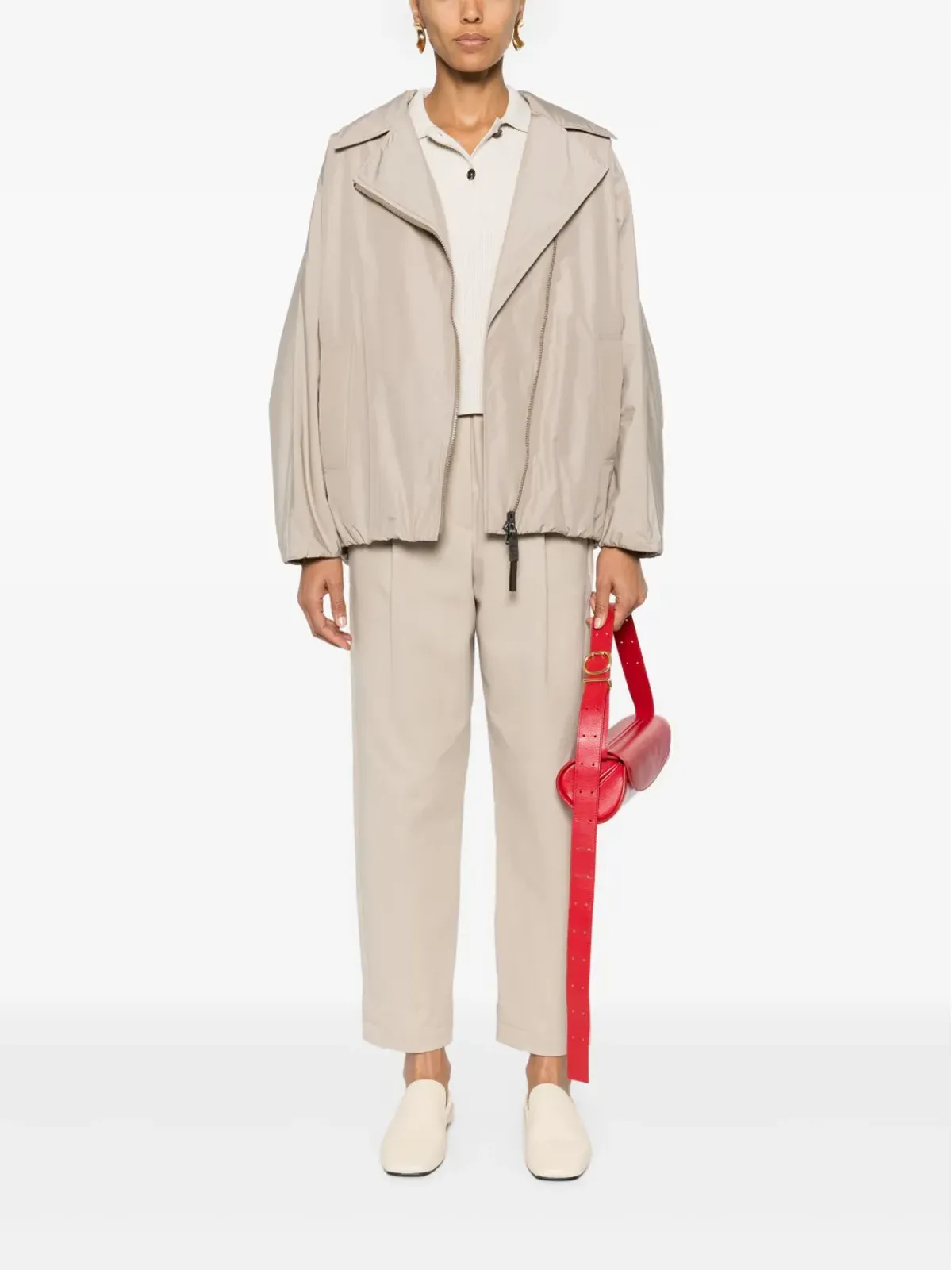 Brunello Cucinelli オフセンターZIP付き中綿ジャケット - 画像2