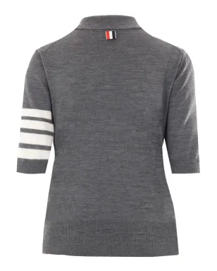 Thom Browne 半袖 ヴァージンウール ポロシャツ - グレー - サムネイル2