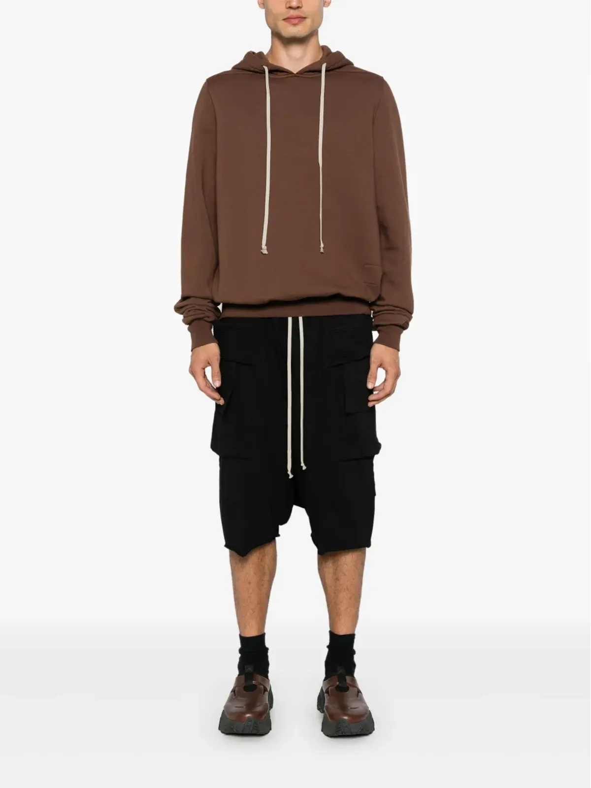 Rick Owens DRKSHDW グランベリーフーディー ブラウン - 画像2