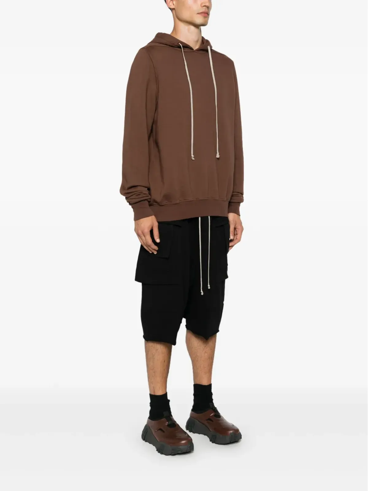 Rick Owens DRKSHDW グランベリーフーディー ブラウン - 画像3